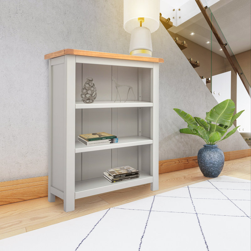 Venice 120cm H Standard Bookcase, Light Grey, (3 Shelves) 90cm H x 70cm W x 25cm D