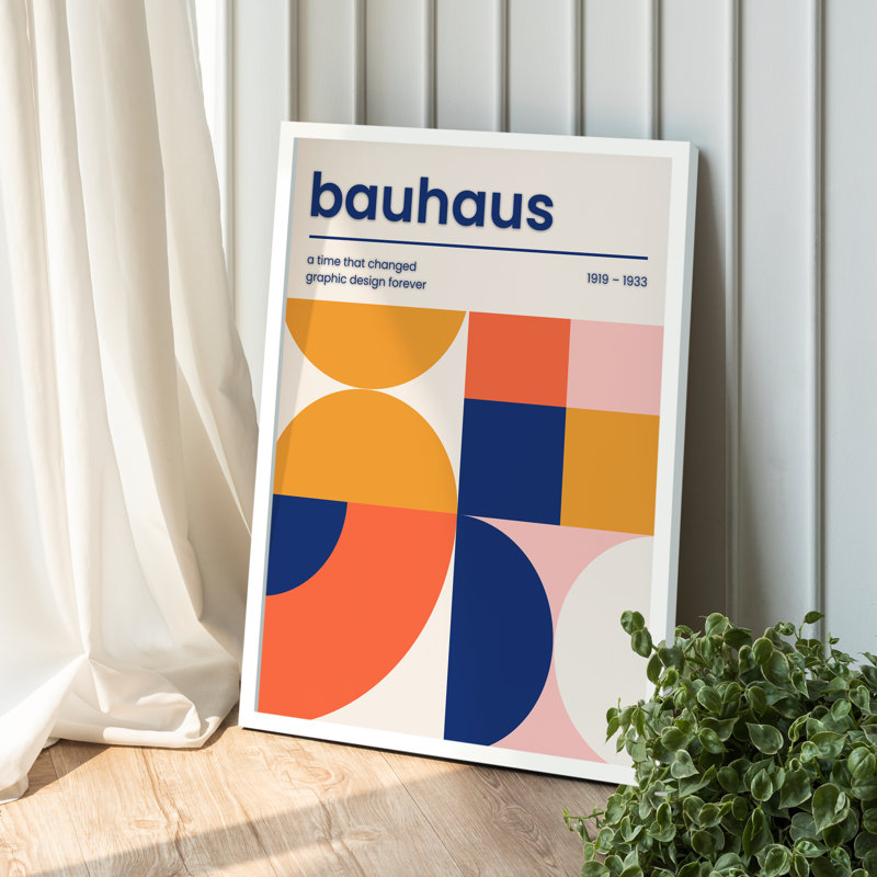 Z Studio Bauhaus, affiche Mid Mid Century, Cadre blanc