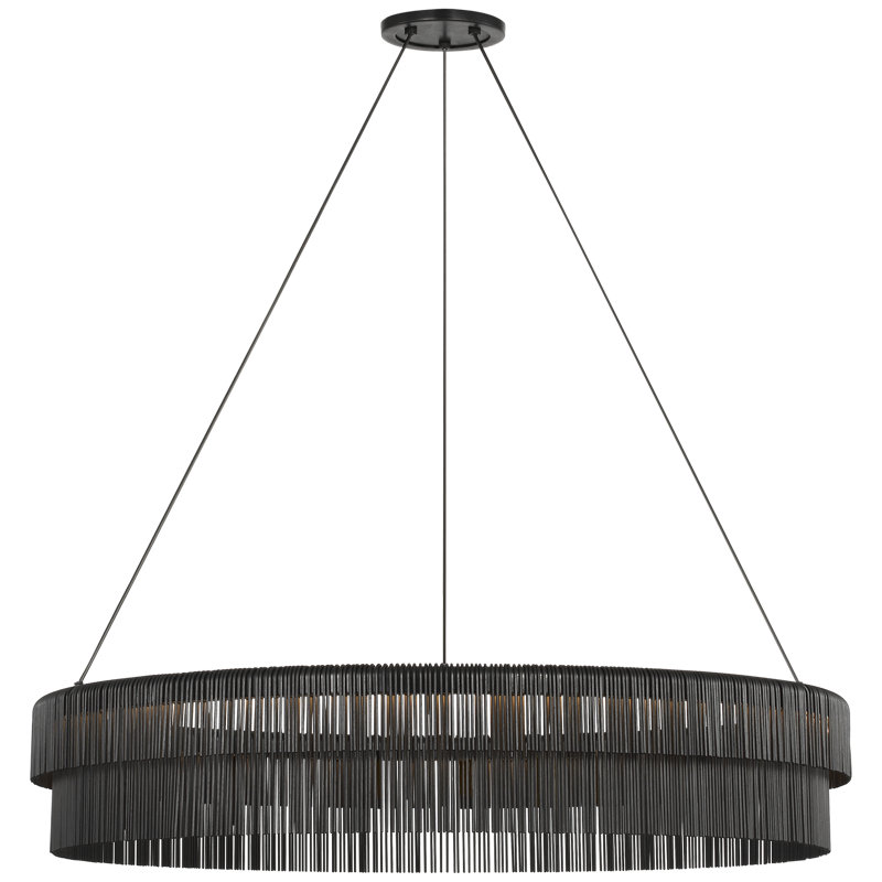 Kelly Wearstler 1 - Light LED Chandelier, 6.25" H x 33.75" W x 33.75" D, Aged Iron
