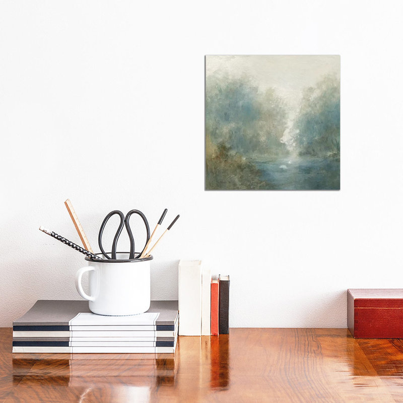«Quiet Mist» par Carol Robinson - reproduction imprimée, Pas de tapis, Toile tendue, H 12 po x l 12 po x P 0,75 po