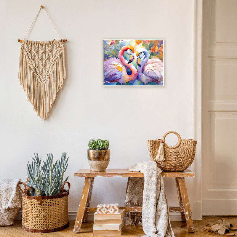 Plaque murale flamant rose, par Shelly Craig
