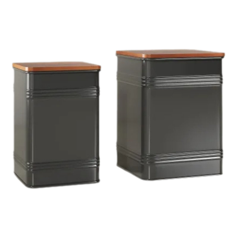 Ensemble de tabourets gigognes noirs