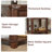 Farmhouse End Table,Large Side Table with 2-Tier Storage Shelf,Rustic Brown End Tables for Living Room,Square Tea Table (Walnut)-1234809575-1233619933