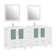Karson 84'' Double Bathroom Vanity with Ceramic Top with Mirror