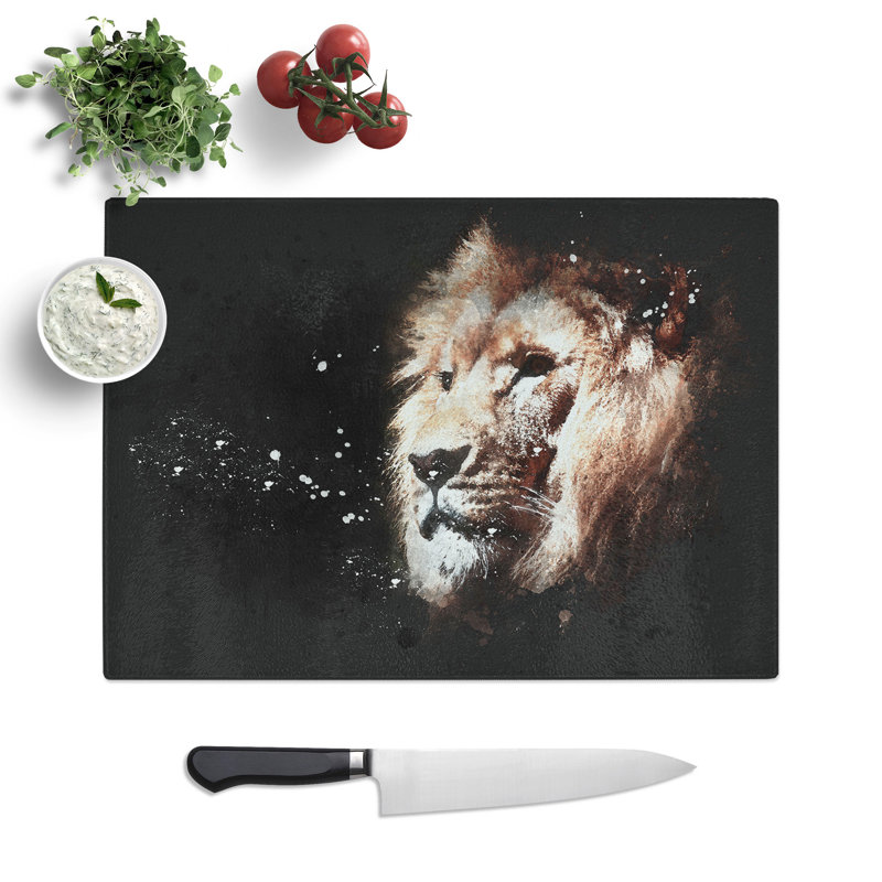Lion Vol.8 Paint Splash Chopping Board, 20cm W x 28.5cm L