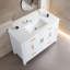 Meuble-lavabo de salle de bain avec lavabo en céramique, 4 portes à fermeture douce et 4 tiroirs-1391565521
