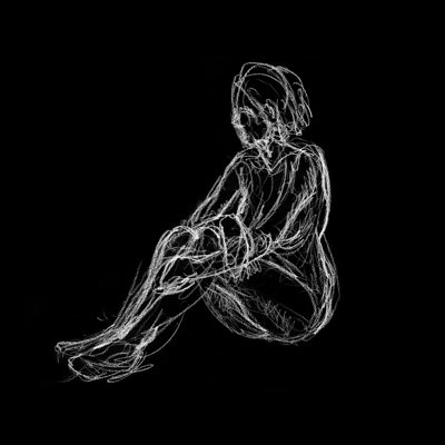Figure Study On Black I by Charles Swinford - Wrapped Canvas Print
