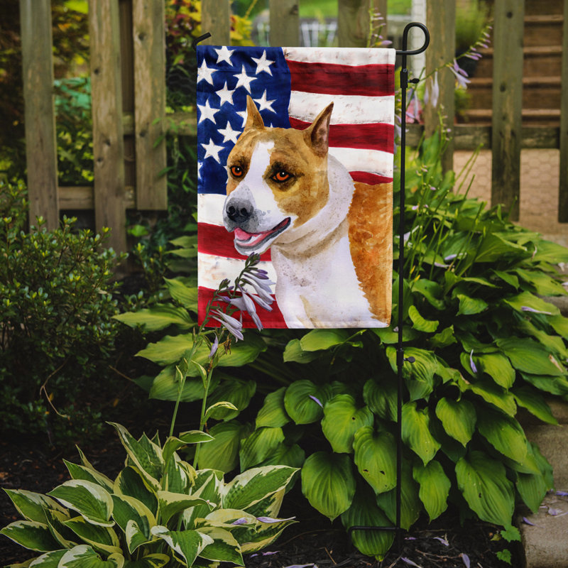 2 côtés en polyester de 2 côtés american drapeau de jardin, Staffordshire américain