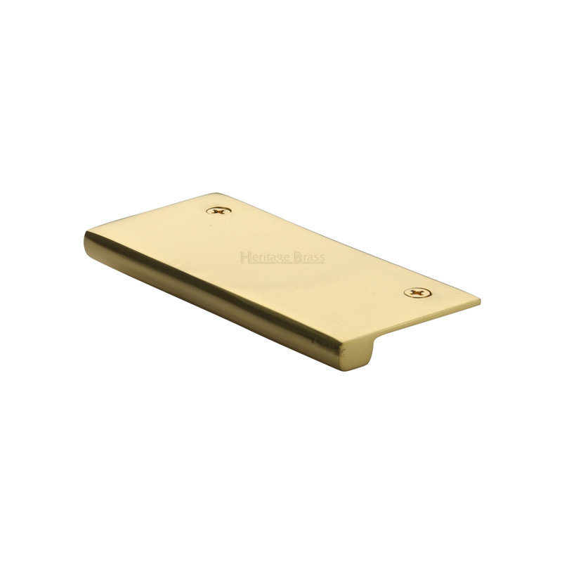 Heritage Brass Heritage EPT Edge Pull Cabinet Handle, 9cm, Polished Brass
