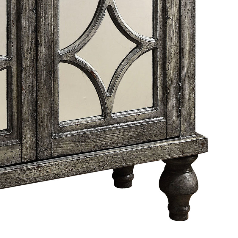 Armoire rectangulaire grise vieillie - Option de rangement pratique Console moderne solution d'optimisation de l'espace