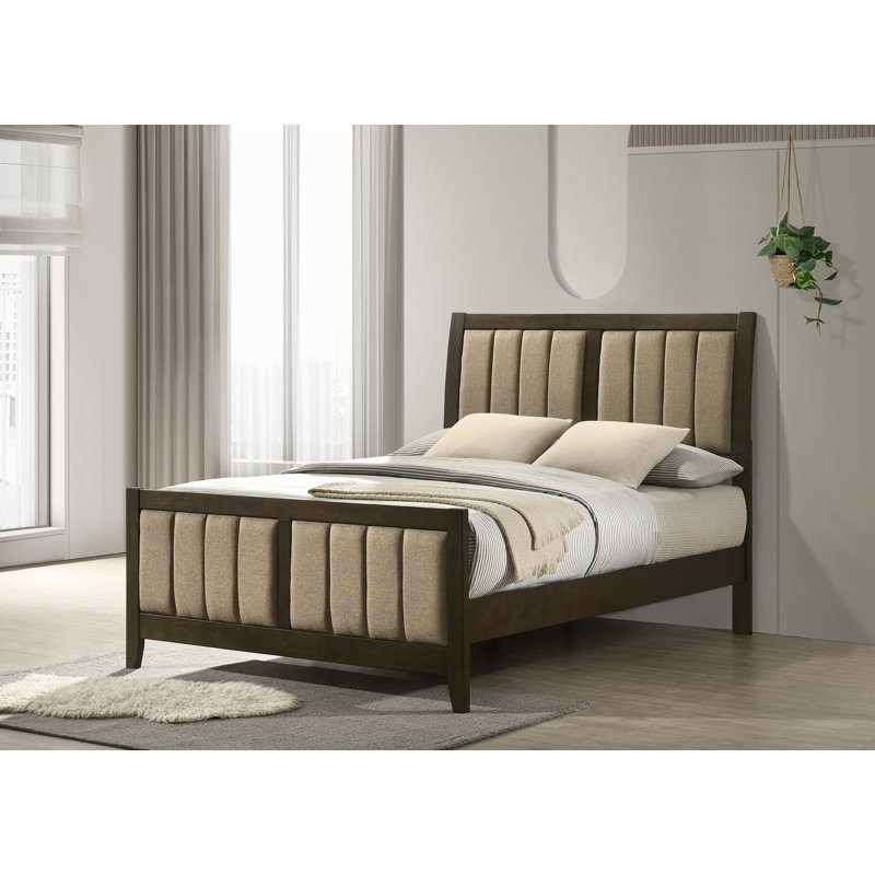 Ewurabena 51-inch Upholstered Full Bed Dark Cocoa, Full/Double