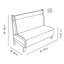 Ensemble de 2 bancs rembourrés 100% lin