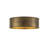 3-Light Vintage Gold Industrial Drum Flush Mount