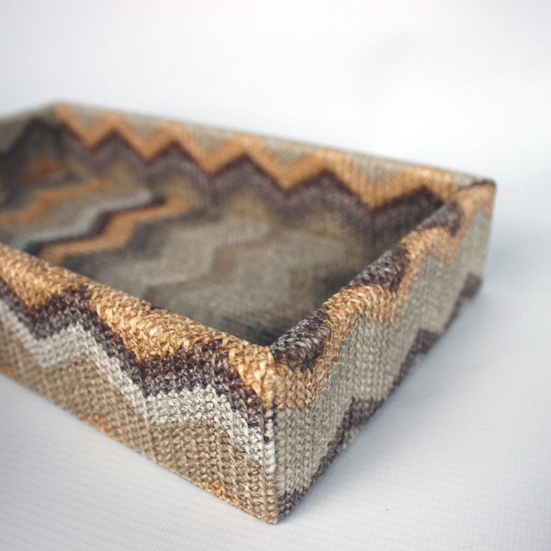 Conerly Polyester Tray, Brown, 4cm H x 25cm W x 14cm D