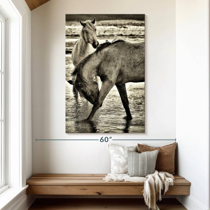 Brampt Summer Beach Horses I, 51" H x 34" W