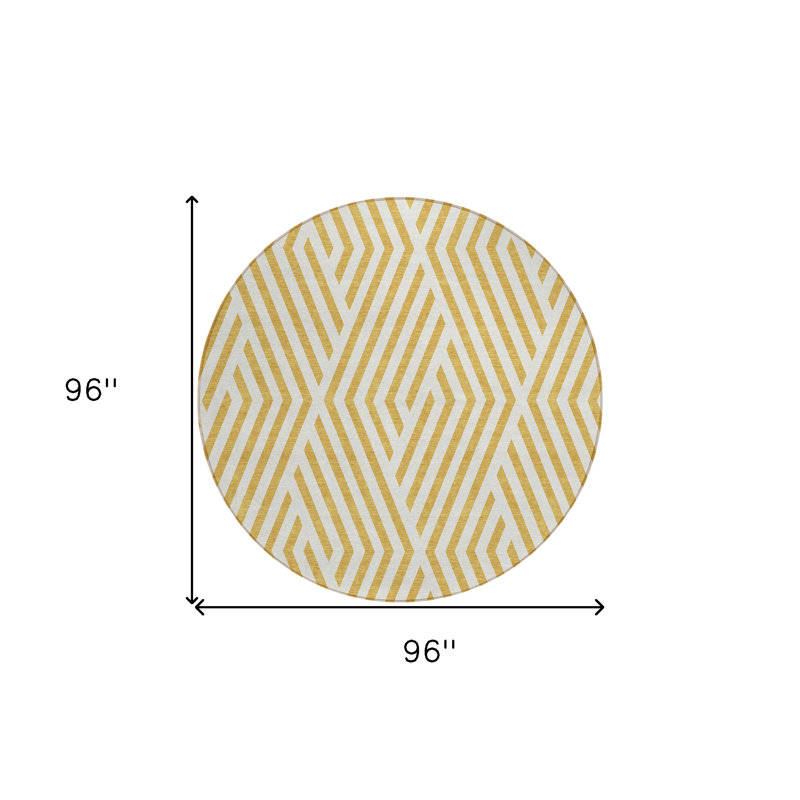 Tapis d'intérieur rond antidérapant 8 pi