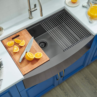 Ruvati 36" L x 22" W Farmhouse Kitchen Sink