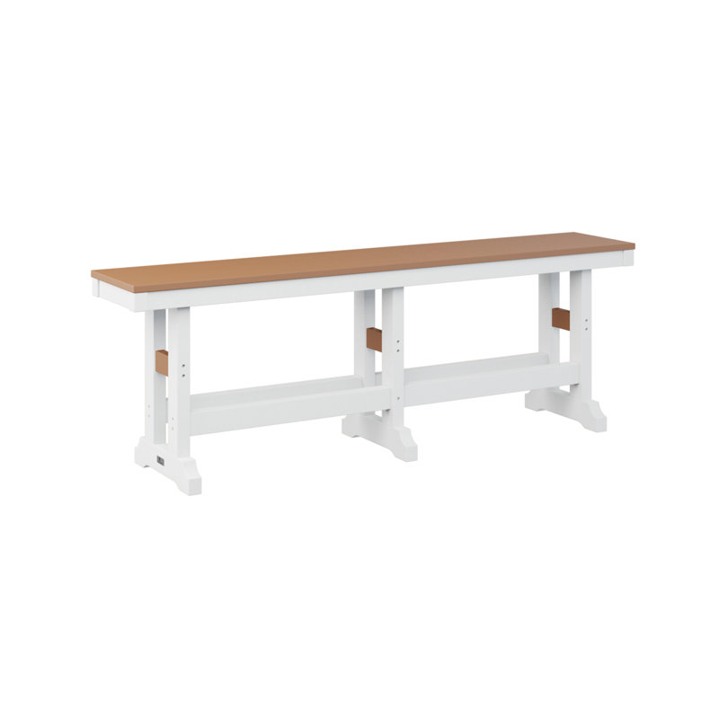 Banc de comptoir berlinois berlinois berlinois berlinois, H 23 po x l 66 po x P 12,5 po, Cèdre / blanc