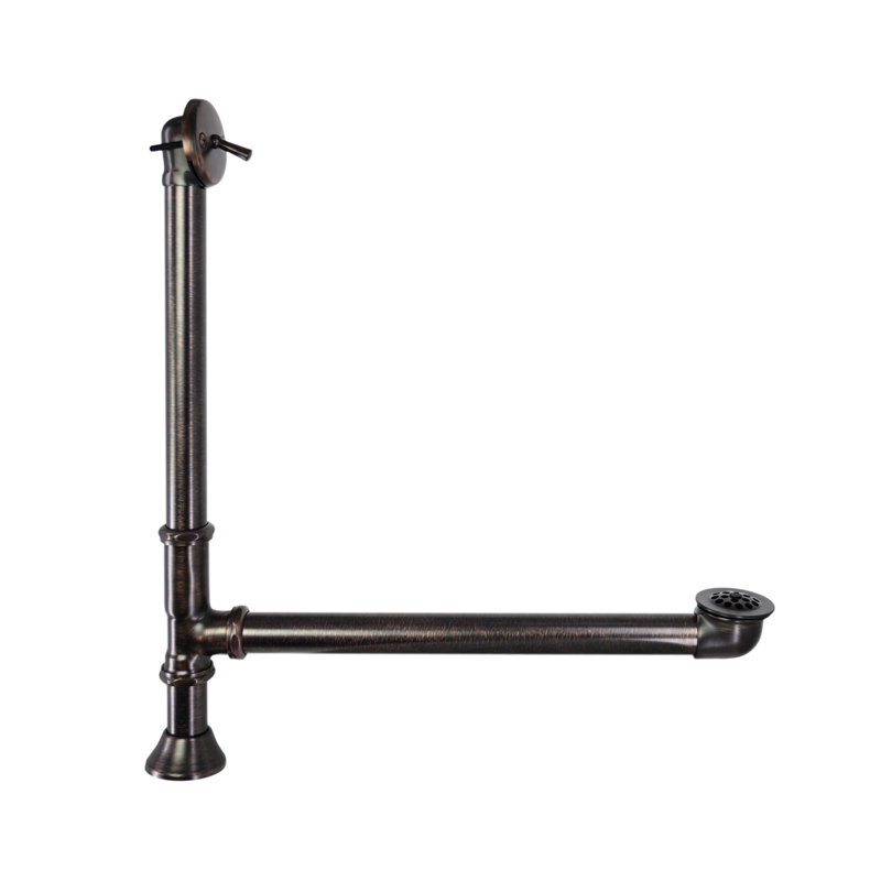 Aurora Trip Lever Leg Tub Drain with Overflow, Oil Rubbed Bronze