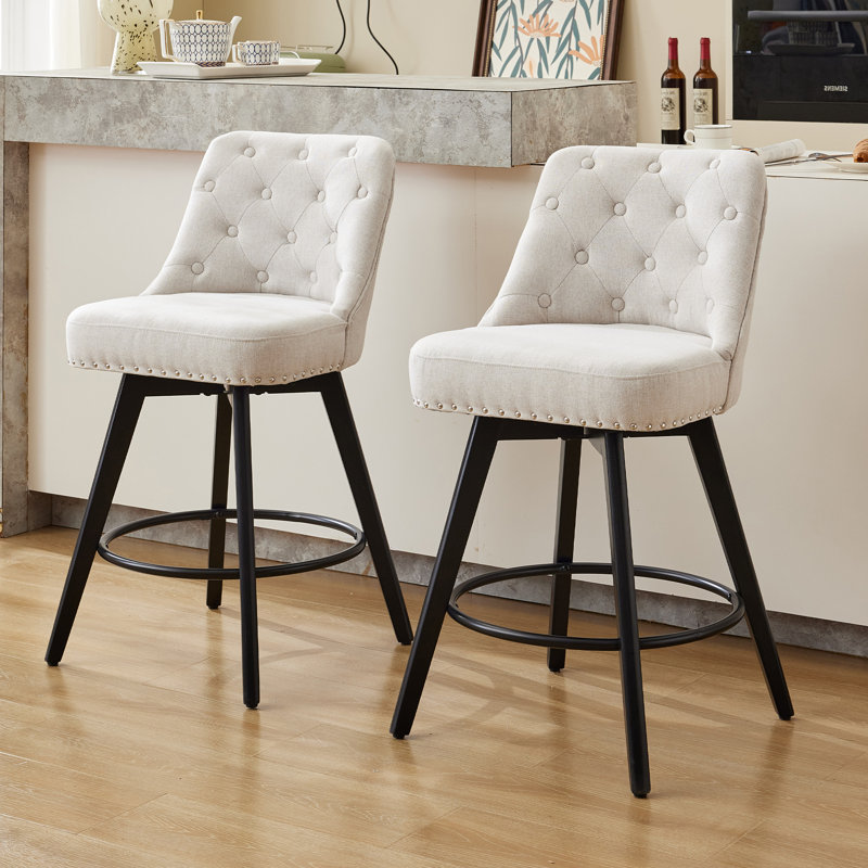 Upholstered Swivel Accent Chair, Beige