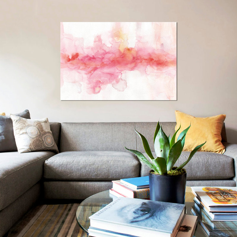 « arc-en-ciel abstract », reproduction sur toile, H 40 po x l 60 po x P 1,5 po, Toile tendue, Pas de tapis