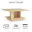 Table basse avec rangement en bois manufacturé Stallard -365156675-365156672