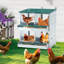 Boîtes de nidification de poulet à 4 compartiments, boîtes de nidification murales en métal pour différentes races