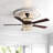52" Lea 5 - Blade Geometric Cut Crystal Ceiling Fan with Pull Chain