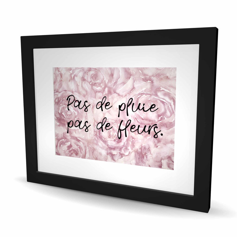 Pas de pluie pas de fleurs - imprimé botanique floral rose