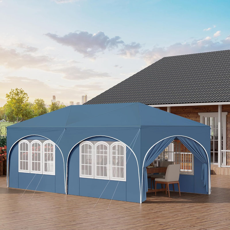 Breyawna 5.83 x 2.93m Metal Party Tent, Blue