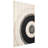 "Ecliptic Focus" Abstract Circle Rendered on Gold Shagreen Wrapped Canvas Wall Art