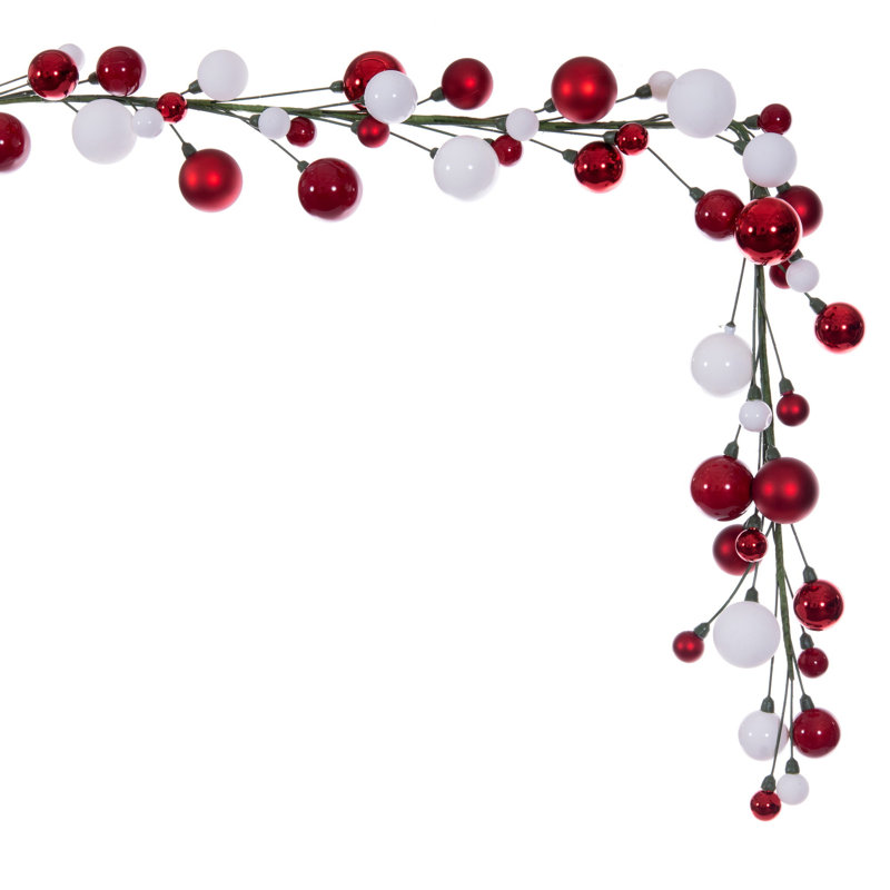 Guirlande Vickerman 6 pi., Rouge / Blanc