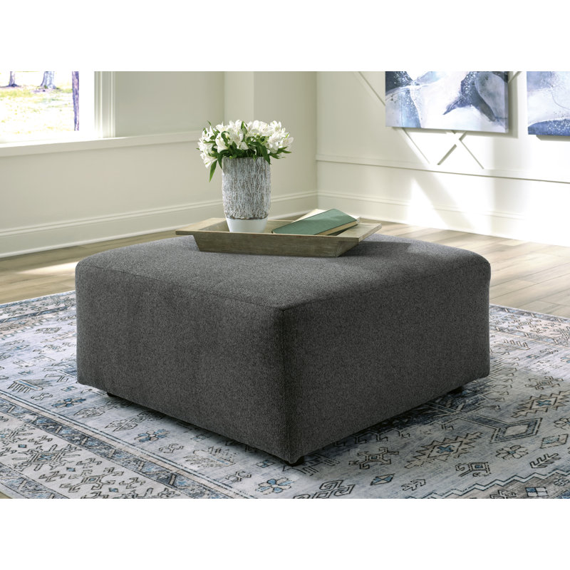 Edenfield Oversized Accent Ottoman, Gray
