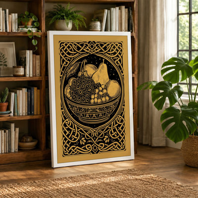Harvest Abundance Art Deco - Wrapped Canvas