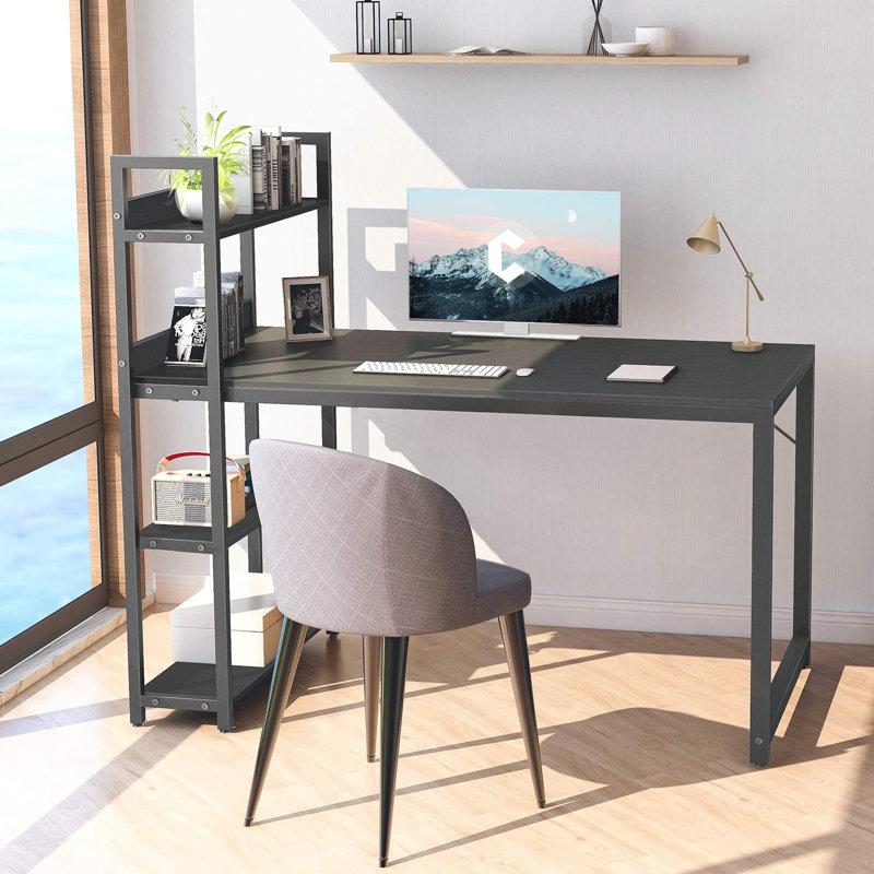 Duechle Metal Base Computer Desk, Black