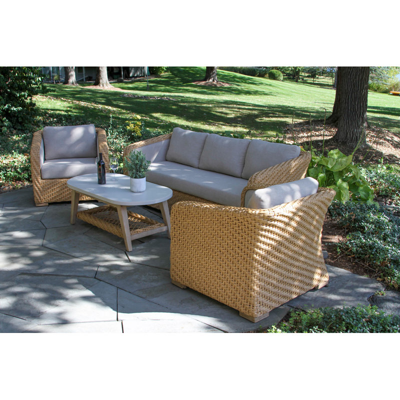 Ensemble de conversation pour patio avec coussins Edicott