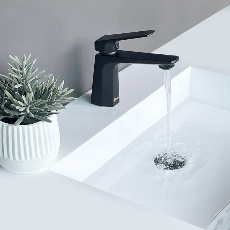 Stylish Single-Handle 5 ⅞" Matte Black Bathroom Faucet, Matte Black