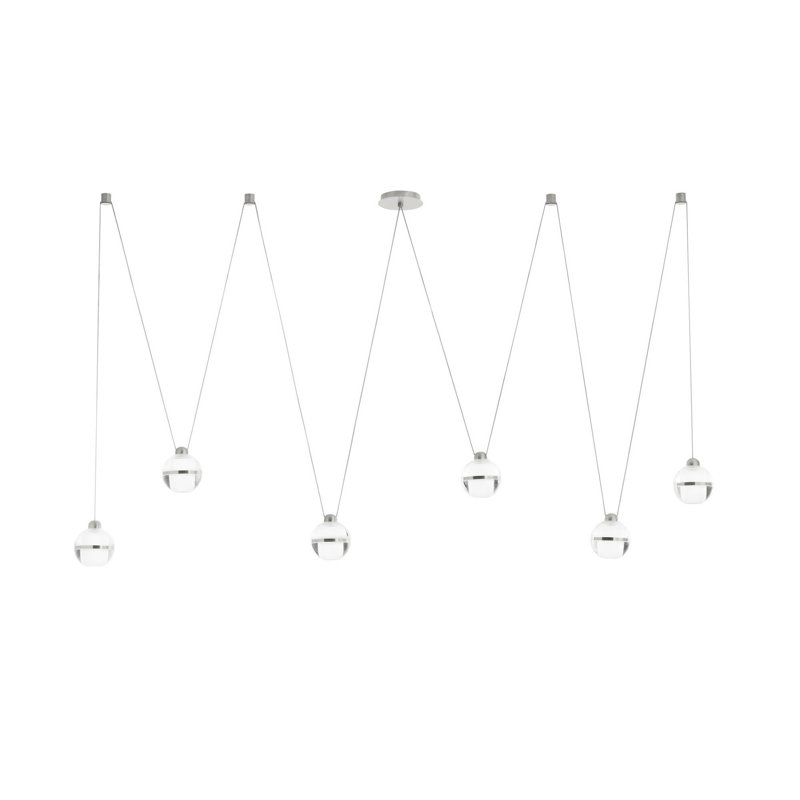 Noble Multi-Drop Chandelier, Chrome