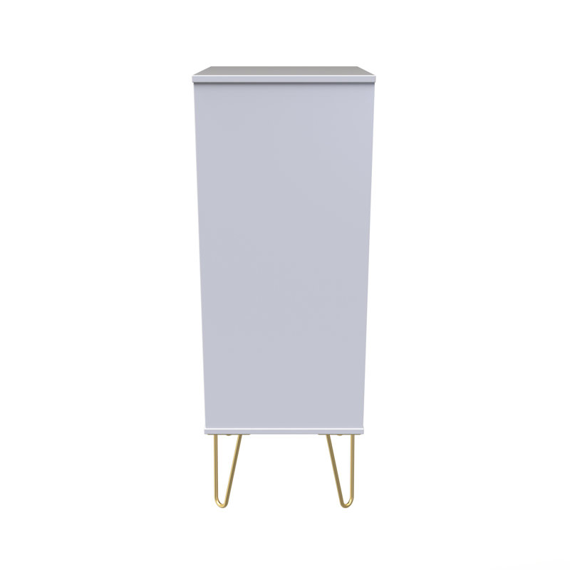 Beranda 45cm W Manufactured Wood Bedside Table, Kobe Pink/White