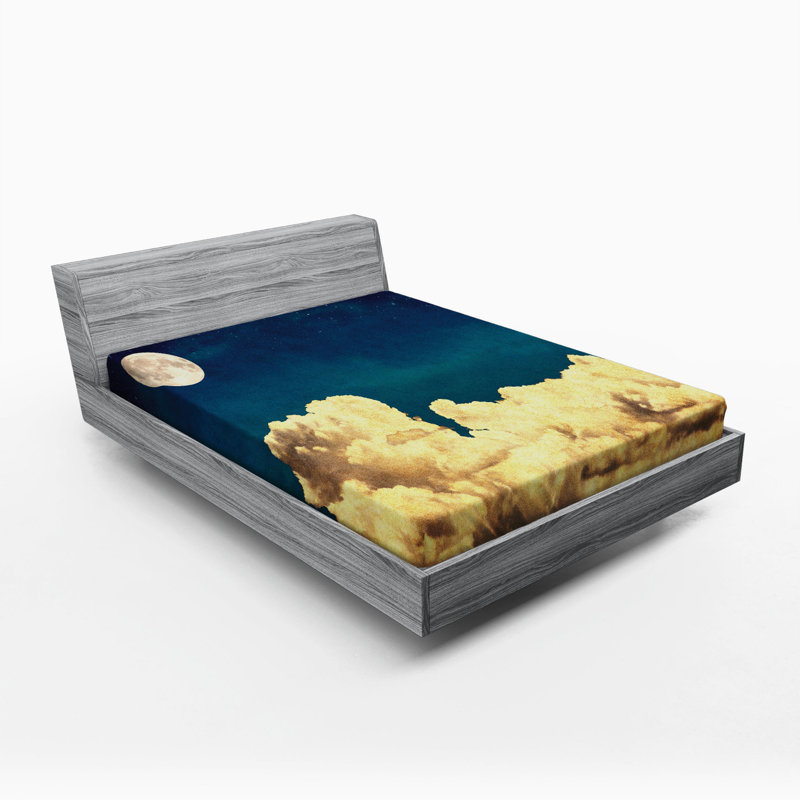 Night Sky Microfiber Fitted Sheet, Full/Double Fitted Sheet