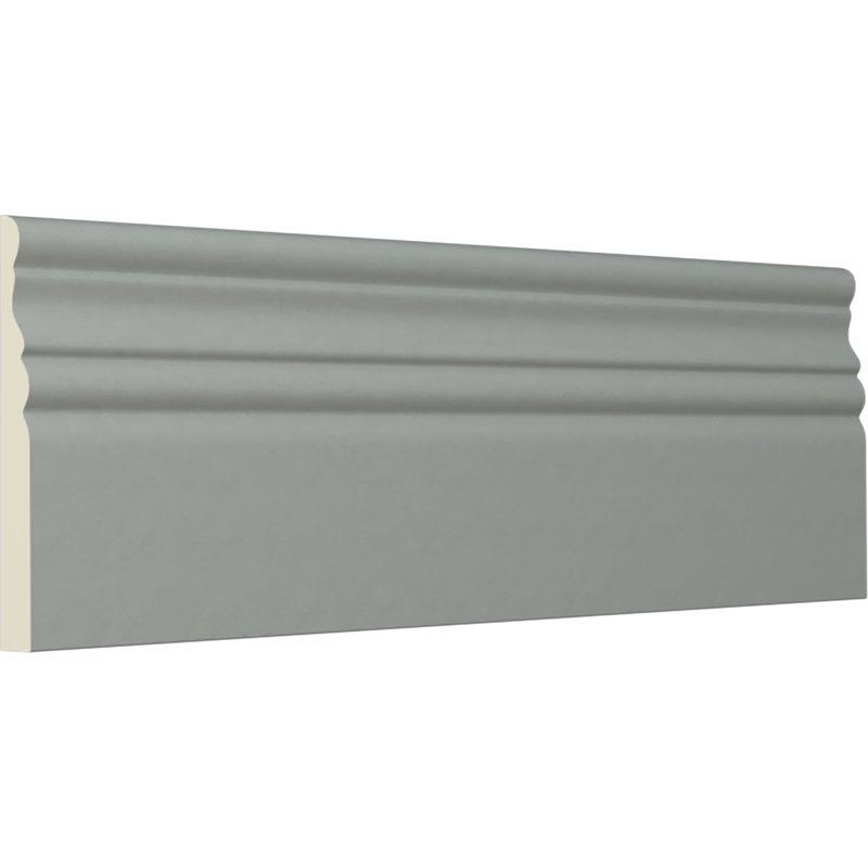 Gray Polyurethane Traditional Baseboard Moulding 94.5" Length