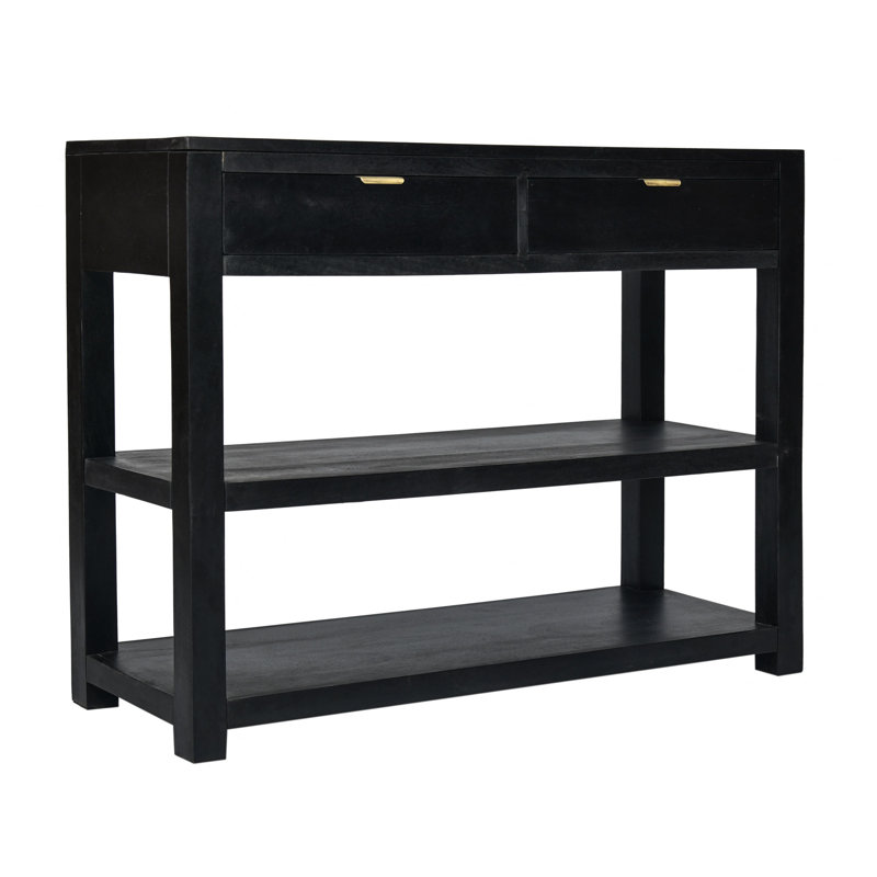 Bronner 40'' Solid Wood Console Table, Black