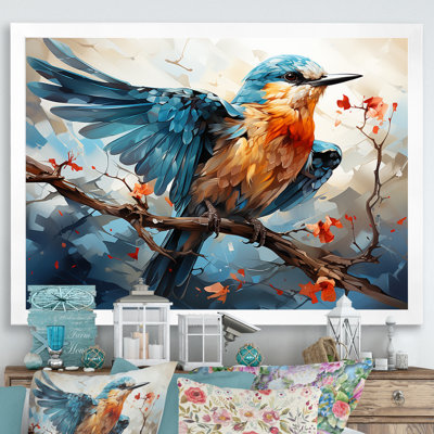 «Geometric Birds In Cubist Skies I», art mural sur toile