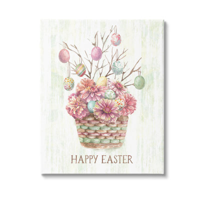 Happy Easter Bouquet Canvas Wall Art Design By Courtney Morgenstern