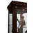 Goode Locking Slide Door 5 Shelf Curio Cabinet in Deep Cherry Brown