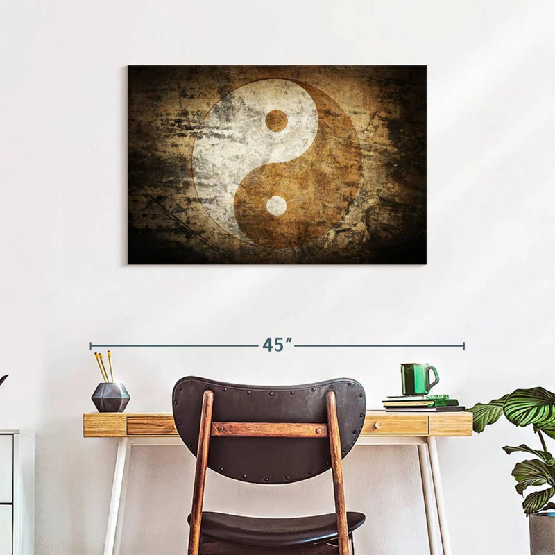 Yin And Yang Canvas Print, 24" H x 36" W x 1.25" D