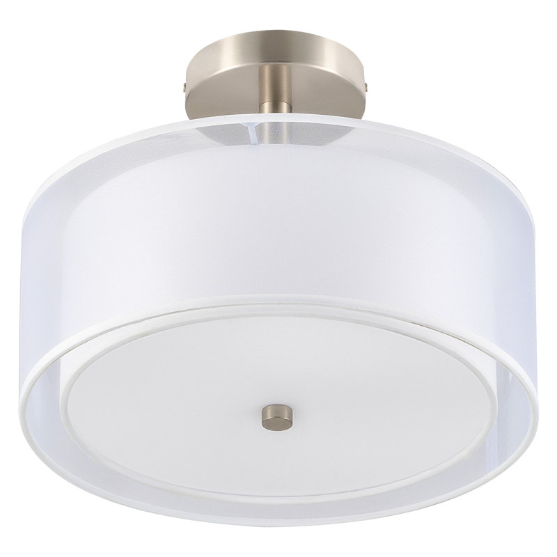 Plafonnier semi-encastré 3 lumières, Blanc