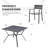 Bebhinn 4 - Person Steel Patio Dining Set Umbrella Hole Included Square Table-1283452396