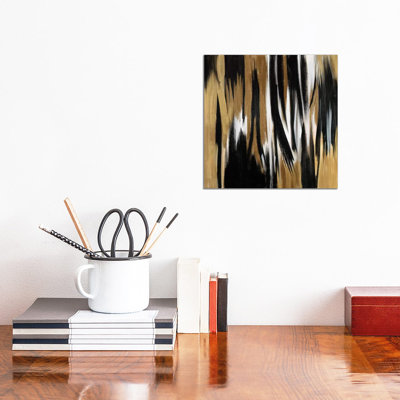 Gold/Black Untitled by Corrie LaVelle - Wrapped Canvas Gallery-Wrapped Canvas Giclée