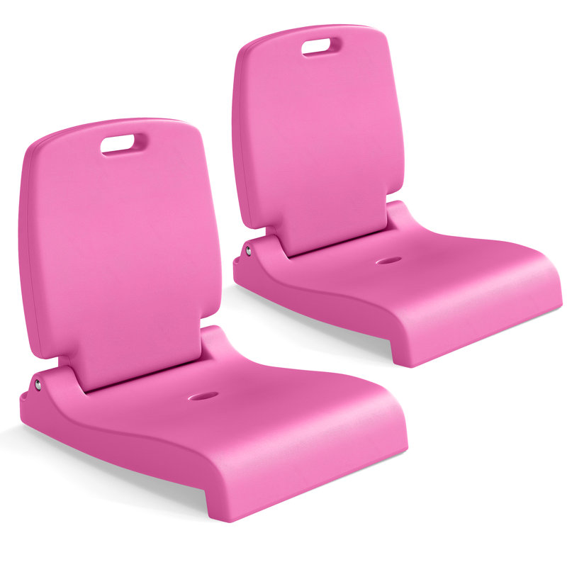 2 chaises de bord de piscine pour bord de piscine pliable d'extérieur rose, Rose
